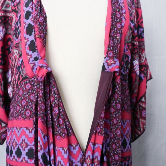 Express Pink and Purple Patterned Dress - Picture 11 of 16